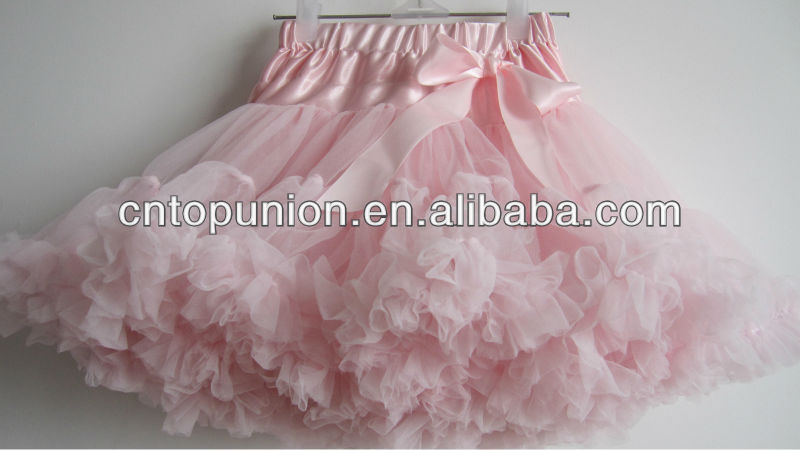 ライトピンクの女の赤ちゃんの女の子のふわふわpettiskirtsチュチュスカート-ジュニア服（女）スカート問屋・仕入れ・卸・卸売り