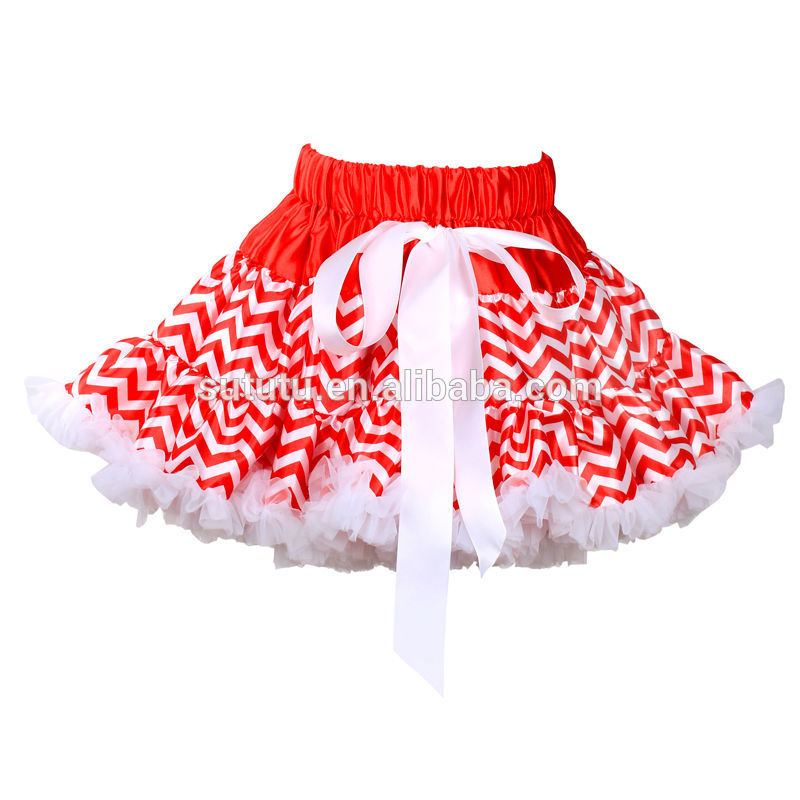新しいファッションの赤ちゃんの女の子のバレエスカートフリルデザイン安い価格の愛らしい花柄シフォンスカート弓シェブロン-ジュニア服（女）スカート問屋・仕入れ・卸・卸売り