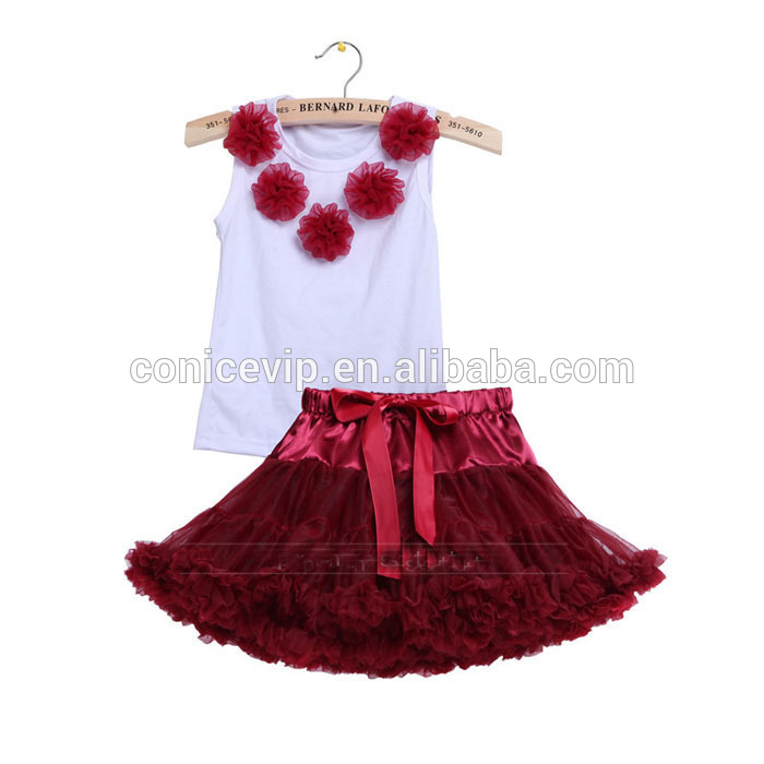 夏のノースリーブの女の赤ちゃんの衣類のギフトセットpettiskirt2ピーススカートハロウィーンの衣装幼児の女の子のための衣類-ジュニア服（女）スカート問屋・仕入れ・卸・卸売り