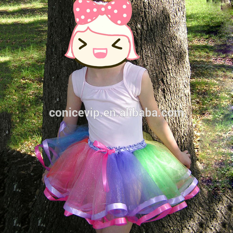 かなり赤ちゃんの女の子のカラフルなチュチュのスカート卸ブティックベビーの女の子のサマードレススカートのデザイン-ジュニア服（女）スカート問屋・仕入れ・卸・卸売り