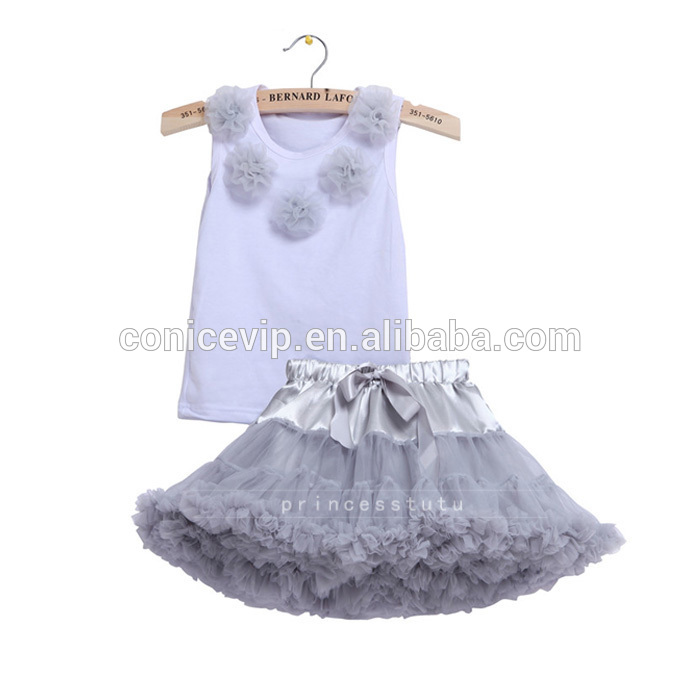 かわいい女の子のスカートのセットスタイルのベビーベビー服セット学童のためのシフォンペチコートチュチュ卸売-ジュニア服（女）スカート問屋・仕入れ・卸・卸売り