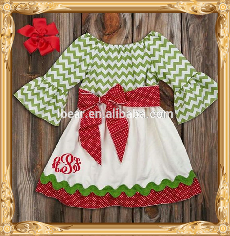 クリスマスベビーフロックデザイン写真クリスマス女の子ブティックドレスクリスマスoネックチュニックドレス用プリンセス-ジュニア服（女）スカート問屋・仕入れ・卸・卸売り