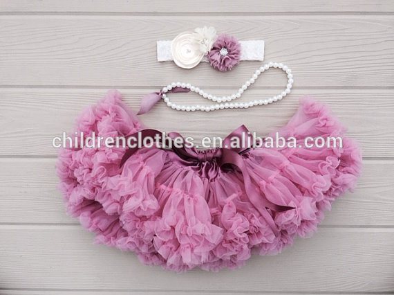 チュチュスカート、 小さな赤ちゃんヘッドバンド付ふわふわチュールの女の子pettiskirts-プラスサイズドレス、スカート問屋・仕入れ・卸・卸売り