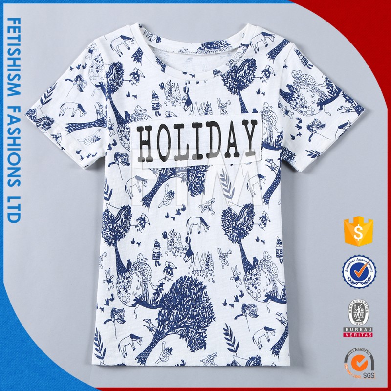 ホット販売夏子供ボーイズデザイン印刷tシャツ-キッズ服　シャツ、トップス問屋・仕入れ・卸・卸売り