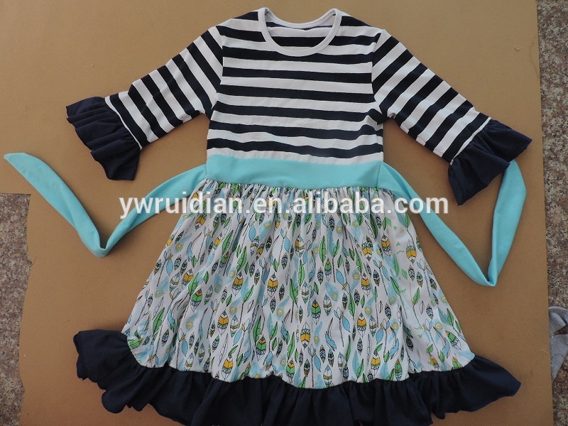 秋の羽柄ドレスでフリル子供女の子冬服セット西洋赤ちゃん長袖ドレスフリルパーティー服-プラスサイズドレス、スカート問屋・仕入れ・卸・卸売り