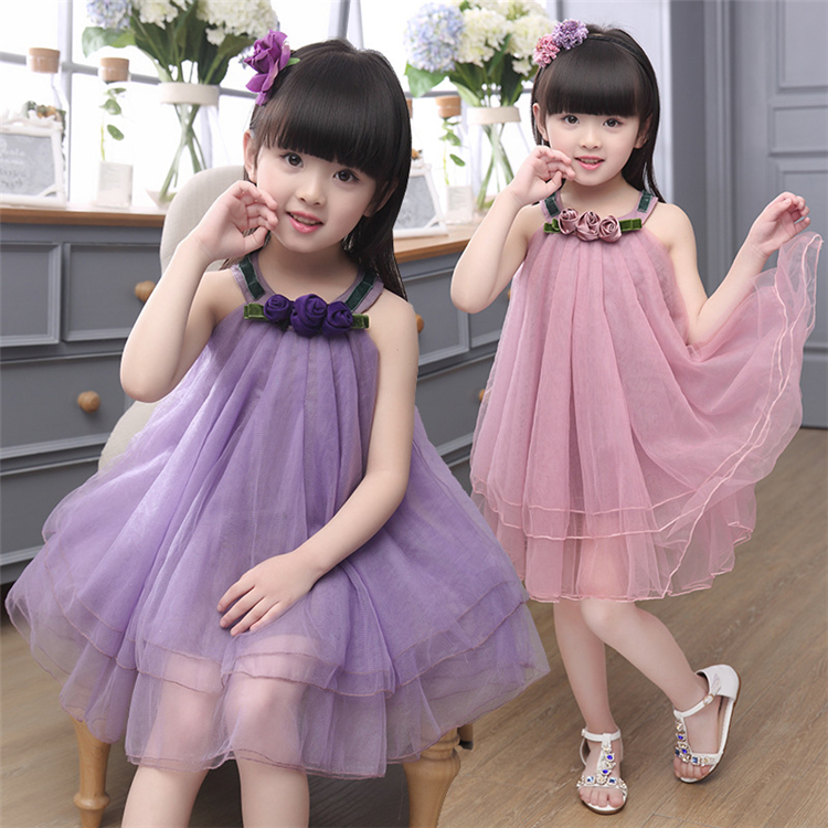 最新の韓国夏のファッション2-7イブニング子供服女の子ドレス-ジュニア服（女）ドレス問屋・仕入れ・卸・卸売り