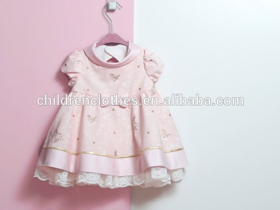 リボン弓のデザインレディーベビー服女の子ブティックドレス-ジュニア服（女）スカート問屋・仕入れ・卸・卸売り