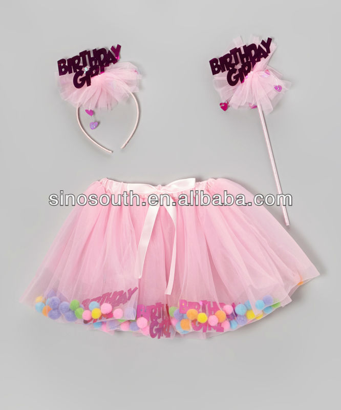 女の子パーティワンピースピンクpettiskirt誕生日のスカート-ジュニア服（女）スカート問屋・仕入れ・卸・卸売り