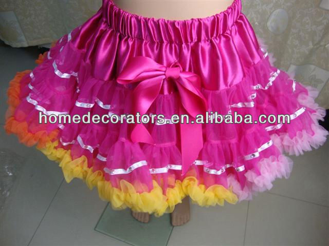 のキュート!! 2013!!! 女の子のためのファッショナブルなカラフルなchiffionpettiskirt-ジュニア服（女）スカート問屋・仕入れ・卸・卸売り