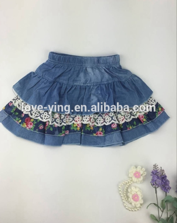 2016新しい到着幼児女の子ミニスカートデニムカップケーキドレス子供ワンピーススカート卸売-ジュニア服（女）スカート問屋・仕入れ・卸・卸売り
