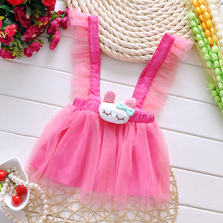 2016夏女の子バニーストラップスカート子供服卸売BQ3257-ジュニア服（女）スカート問屋・仕入れ・卸・卸売り