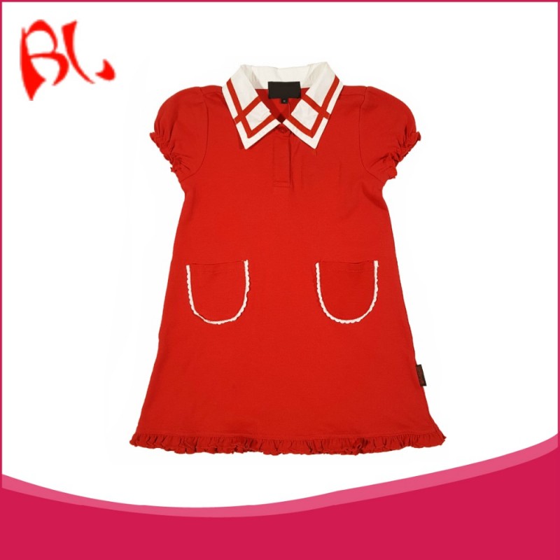 ベストセラーoem女の子aラインかぎ針編み赤いパーティードレス-ジュニア服（女）ドレス問屋・仕入れ・卸・卸売り