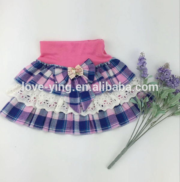 2016 hotsaleの新しいファッション幼児の女の子ミニチェック柄ドレス子供着用ワンピース短いスカート卸売-ジュニア服（女）スカート問屋・仕入れ・卸・卸売り