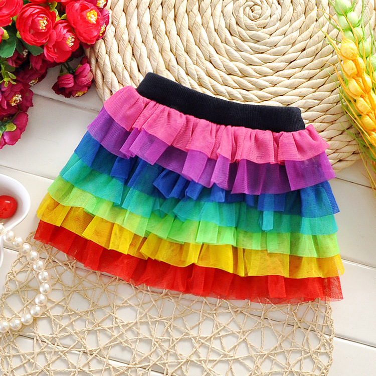 韓国の夏の女の子の スカート 7色スプライス女の子の スカート子供服卸売BQ3214-問屋・仕入れ・卸・卸売り
