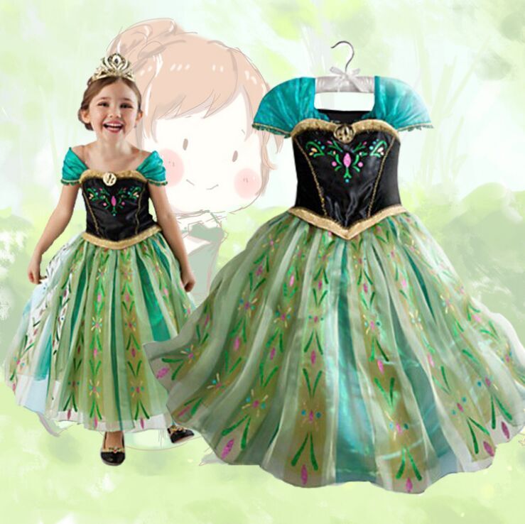 (トップトップ)ファッションアンナエルザcosプレイ衣装プリンセスキッズ女の子冷凍エルザのドレスパーティーフォーマルドレス-ジュニア服（女）ドレス問屋・仕入れ・卸・卸売り