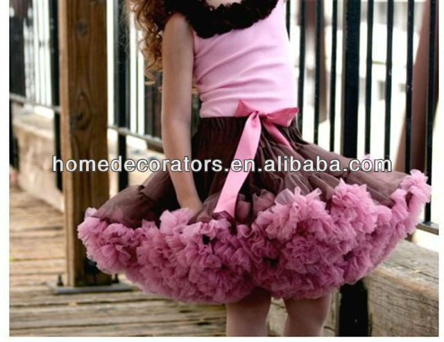 最新の女の子のためのピンクのペチコートスタイル-ジュニア服（女）スカート問屋・仕入れ・卸・卸売り