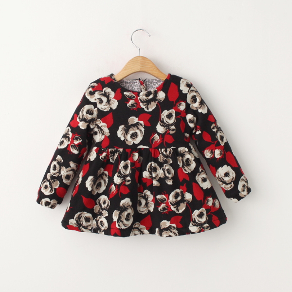 ヴィンテージフラワープリントme60005cＦＡＬ2015子供の女の子のドレス-ジュニア服（女）ドレス問屋・仕入れ・卸・卸売り