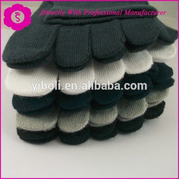 上虞yiboli作られた高品質の綿の足首の糸で編んだ以上fiveつま先靴下男性用-トーソックス問屋・仕入れ・卸・卸売り
