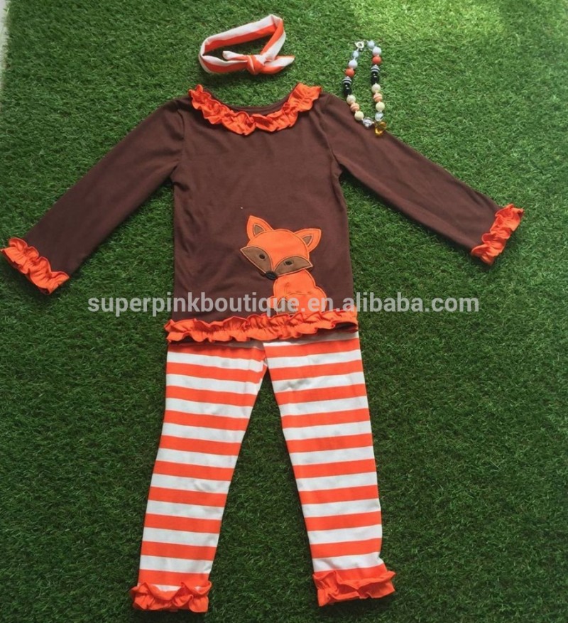 義烏卸売キッズ女の子秋手刺繍アヒル赤ちゃんブランクブティック-キッズ服　セット問屋・仕入れ・卸・卸売り