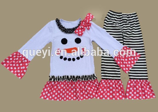 新加入秋クスクスムーンremakes子供ブティック服セット女の子感謝祭日フリルパンツ扮-キッズ服　セット問屋・仕入れ・卸・卸売り