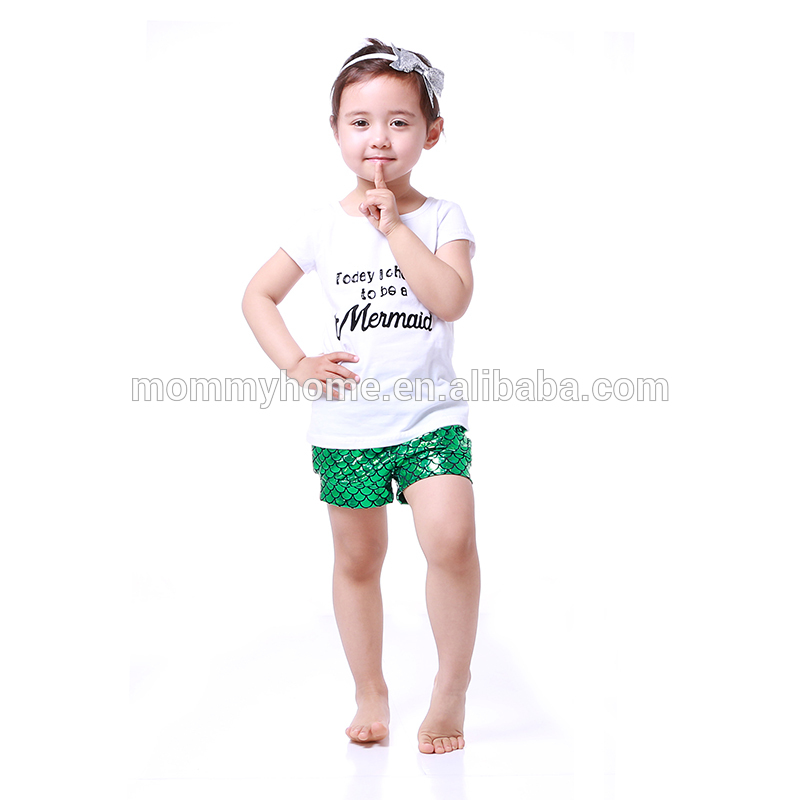 2016夏の新しいファッション子供服人魚の衣装ベビー服セットM6050503-キッズ服　セット問屋・仕入れ・卸・卸売り