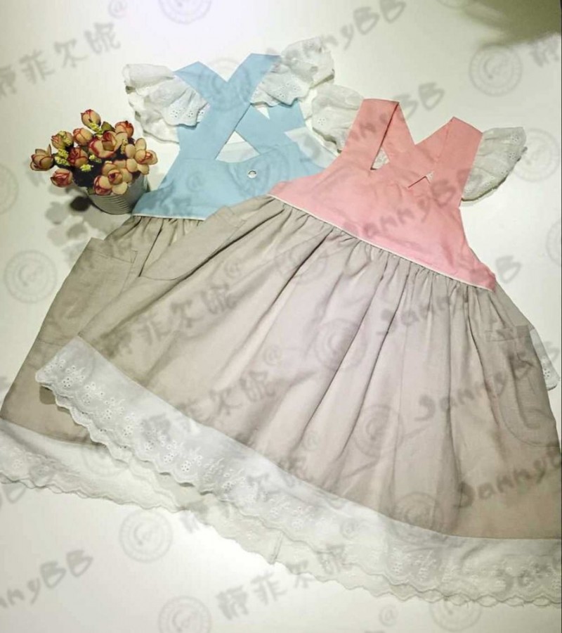 女の子の子供の夏のノースリーブコットンドレスストラップドレス-ジュニア服（女）ドレス問屋・仕入れ・卸・卸売り