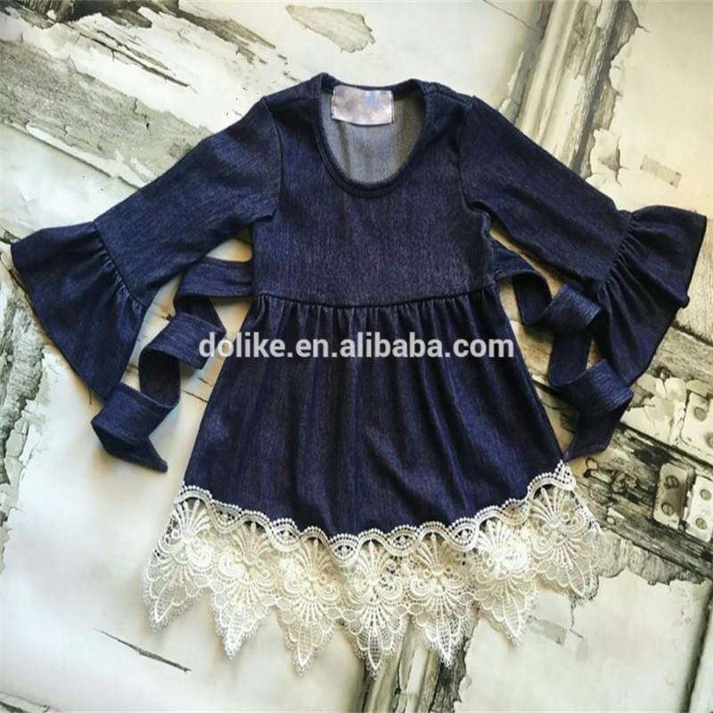 新しいデザインの赤ちゃん女の子服デニム女の子服卸売かわいい幼児ドレス-ジュニア服（女）ドレス問屋・仕入れ・卸・卸売り