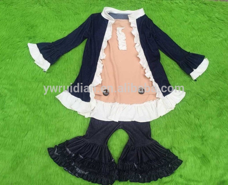 子供春秋服ベビー女の子ブティック服セットカーディガン+ワンピース+パンツ3ピースかわいい赤ちゃん女の子服子供服着用-キッズ服　セット問屋・仕入れ・卸・卸売り