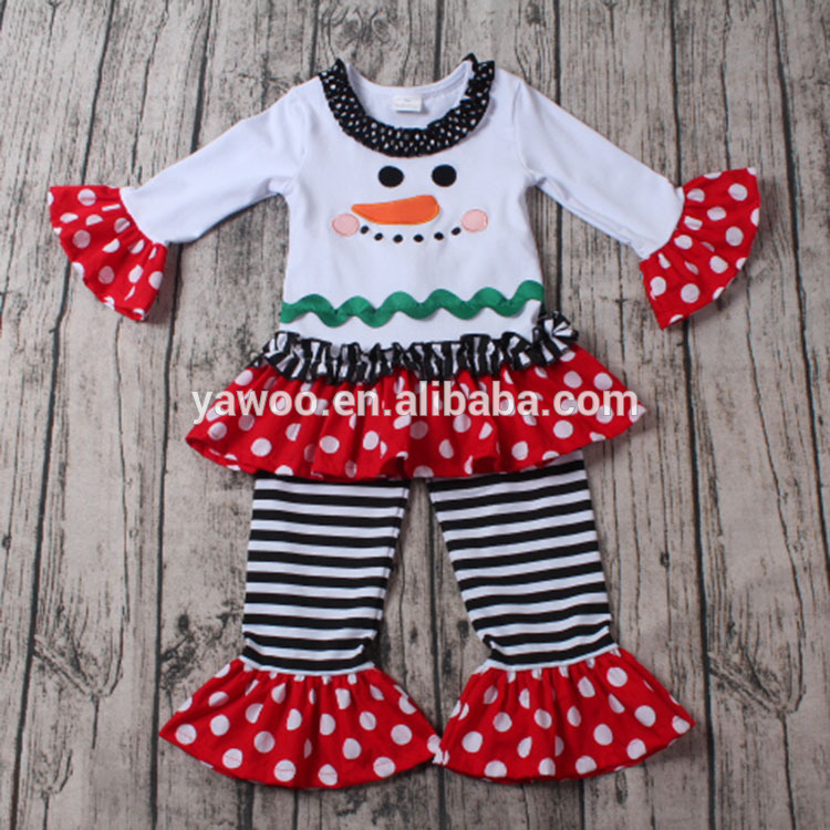 Yawoo 2016ファッションクリスマス衣装バルク卸売子供服刺繍子供ブティック服-キッズ服　セット問屋・仕入れ・卸・卸売り