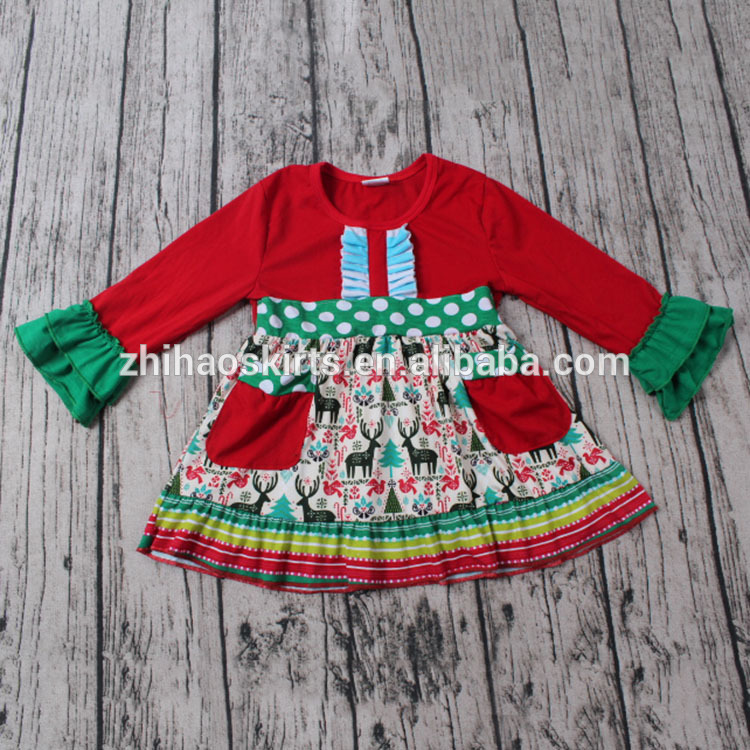 新しいデザインの赤ちゃん女の子コットンドレスクリスマスドレス西洋パーティー着用ドレス-ジュニア服（女）ドレス問屋・仕入れ・卸・卸売り