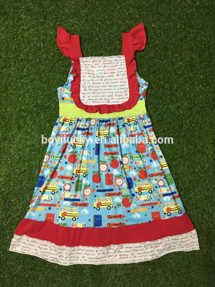 キッズ美しいモデルのドレスpersckinety赤ちゃん女の子服素敵な女の子パールドレス用バック·トゥ·スクール-ジュニア服（女）ドレス問屋・仕入れ・卸・卸売り