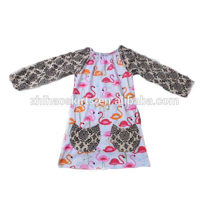 冬の女の子ロングスリーブドレスでポケット子供カジュアルドレスベビードレス新しいスタイル-ジュニア服（女）ドレス問屋・仕入れ・卸・卸売り