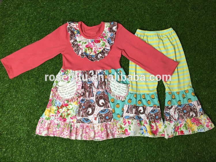 2016バック·トゥ·スクールブティック秋子供服セット秋の女の子かわいいドレスでパンツ-キッズ服　セット問屋・仕入れ・卸・卸売り
