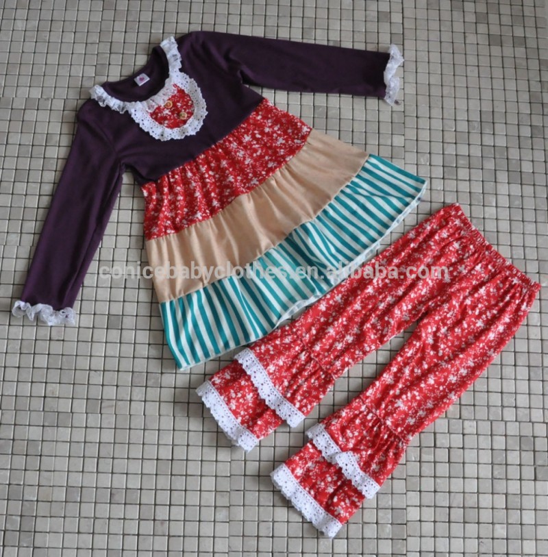2016新しい来る赤ちゃん長袖秋綿ブティック女の子服-キッズ服　セット問屋・仕入れ・卸・卸売り