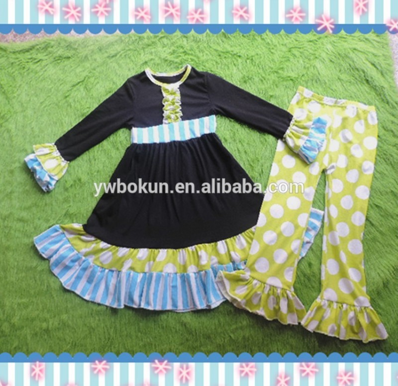 最新の秋の子供服2015persnicketyブティック卸売安い先行リメイクの西部の女の子衣類セットクリスマス-キッズ服　セット問屋・仕入れ・卸・卸売り