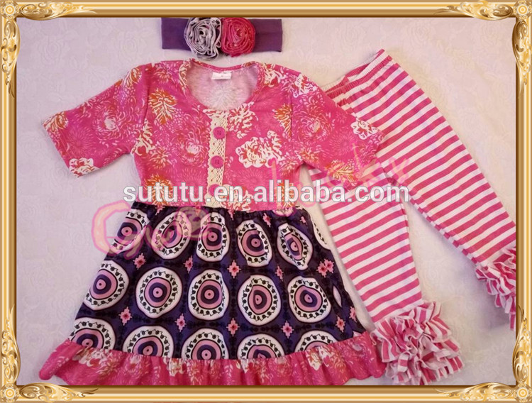 女の子ブティック服春2016春2016 こうるさい リメイク サッシー女の子newst服セット リメイク フリル パンツ扮-問屋・仕入れ・卸・卸売り