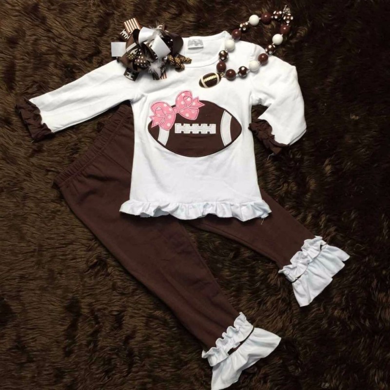 サッカーの服秋のスーツ子供服子供スーツブティック服パンツロングスリーブ付きマッチングヘッドバンドとネックレスセット-問屋・仕入れ・卸・卸売り