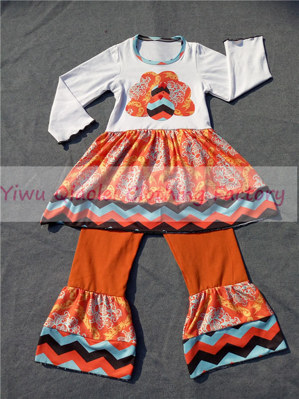 2016リトル女の子ブティックトルコ服セット卸売子供秋服キッズ長袖フリル衣装-キッズ服　セット問屋・仕入れ・卸・卸売り