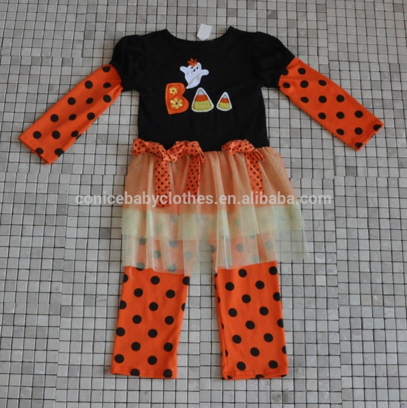2016ハロウィン子供服セット子供ブーイング刺繍ブティック衣装-キッズ服　セット問屋・仕入れ・卸・卸売り