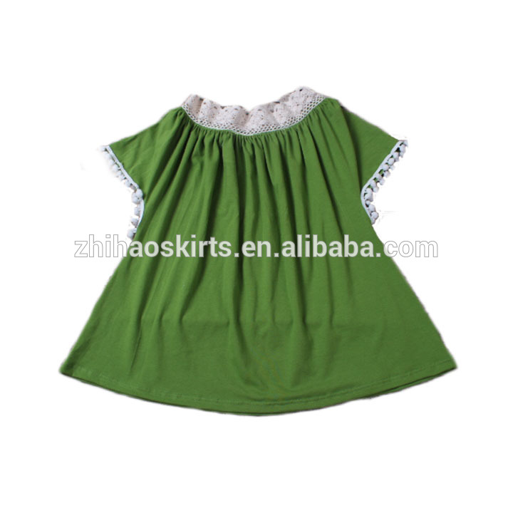 最新のドレスデザイナー用フラワーグリーンかわいいフリル女の子綿夏ドレス-ジュニア服（女）ドレス問屋・仕入れ・卸・卸売り