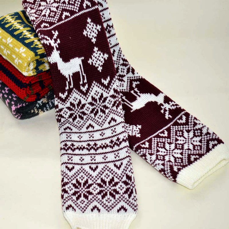 女性のためのポリエステルサンタlegwarmers-レッグウォーマ問屋・仕入れ・卸・卸売り