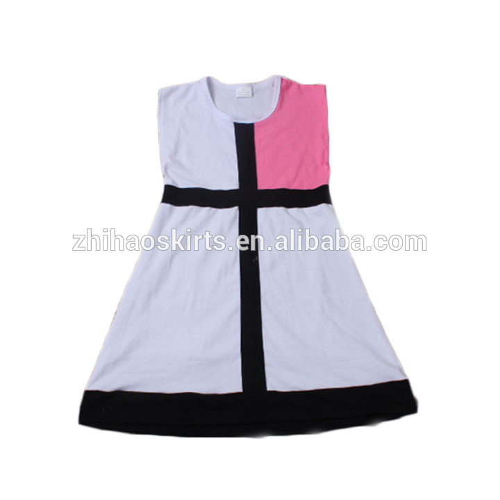 ティーンエイジャー脂肪女の子有機白でピンクノースリーブ一年の赤ちゃんパーティードレス-ジュニア服（女）ドレス問屋・仕入れ・卸・卸売り