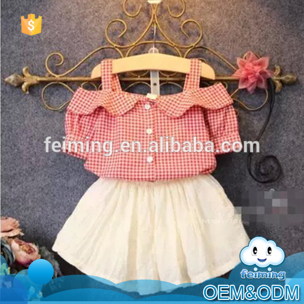 ホットな新製品2016夏幼児女の子服ブティックラブリーティーンガールボートネックチュチュドレスファッションカジュアルベビーセット-キッズ服　セット問屋・仕入れ・卸・卸売り