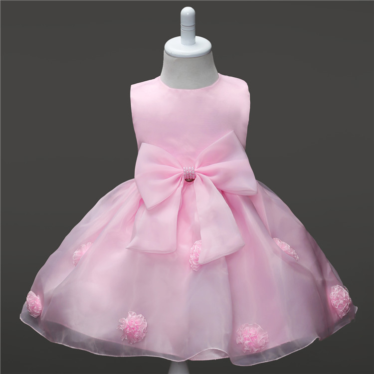 多色花レース女の赤ちゃんのウェディングドレス-ジュニア服（女）ドレス問屋・仕入れ・卸・卸売り