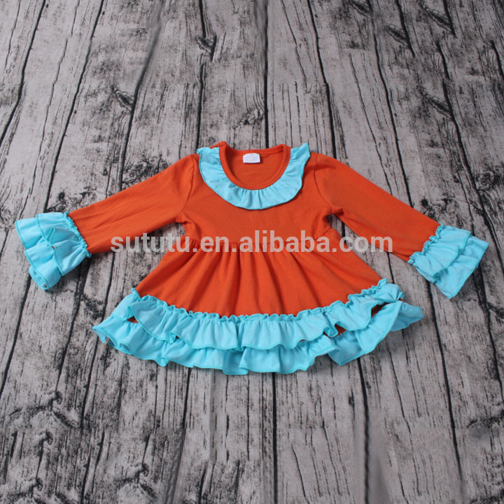 2016子供綿frocksデザインワンピース女の子パーティードレス卸売子供の秋服-ジュニア服（女）ドレス問屋・仕入れ・卸・卸売り