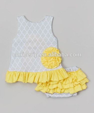 新しいスタイルの子供服卸売バルク安い中国生まれたばかりの赤ちゃんの女の子の服のセットの子供ブティックの服フリルが付いている-キッズ服　セット問屋・仕入れ・卸・卸売り