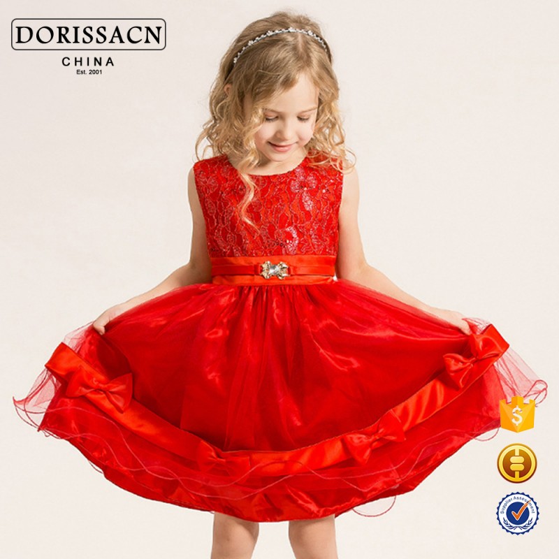 Dorissa赤ちゃん女の子パーティードレス子供frocksデザイン-ジュニア服（女）ドレス問屋・仕入れ・卸・卸売り