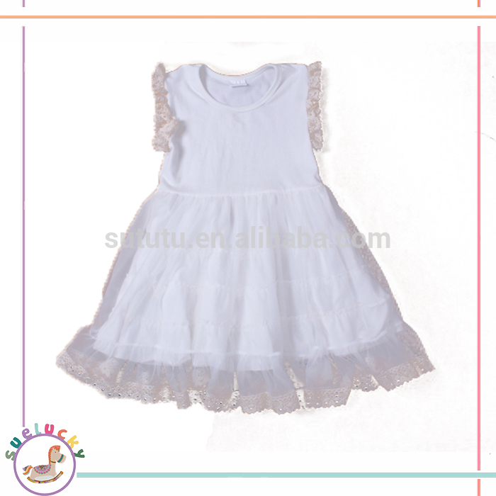 白いレースフリル2016赤ちゃんドレス最新デザインフロックデザイン女の赤ちゃん-ジュニア服（女）ドレス問屋・仕入れ・卸・卸売り
