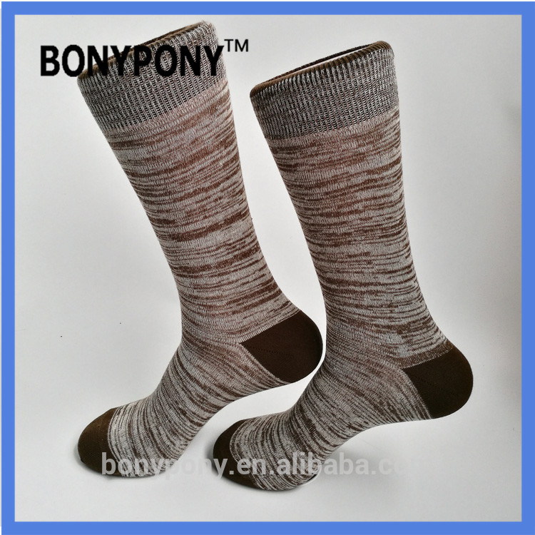 Bonyponyカスタムブランディング男性の4パックdesignedクラシックスドレスソックスカラーブレンドニット男性クルードレスソックス-ソックス問屋・仕入れ・卸・卸売り