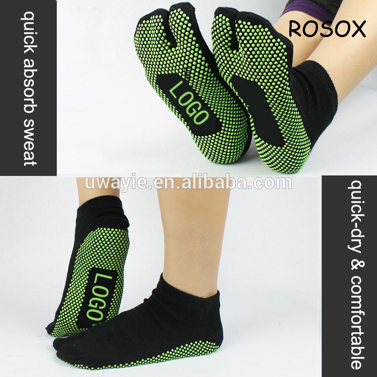 2つま先ヨガソックス、ノンスリップ靴下、アンチスリップ靴下、rosox-ソックス問屋・仕入れ・卸・卸売り